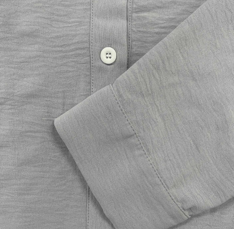 【24-hour shipping out】Men's Cotton and Linen Casual Solid Color Lapel Shirt 31793795X 4