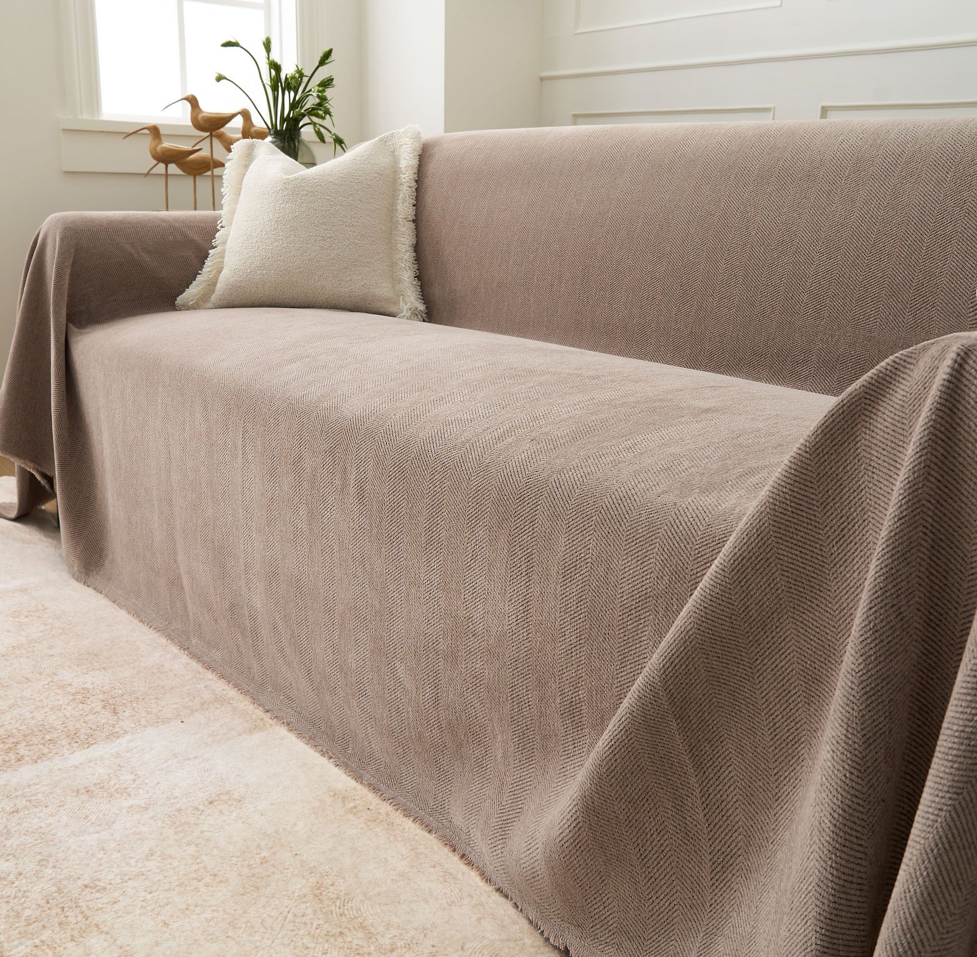 Durable Zig Zag Pet-Friendly Sofa Cover 10