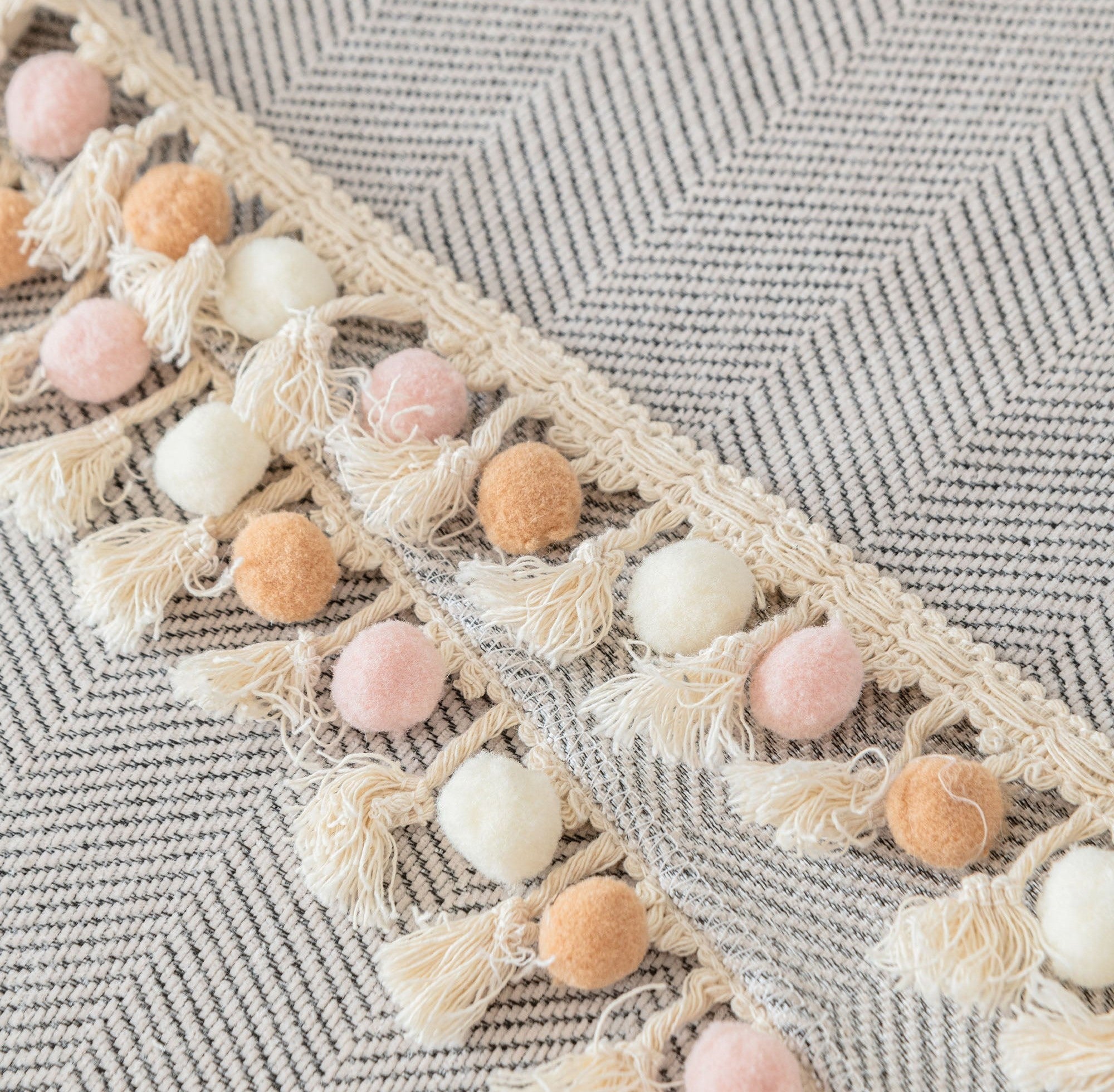 Luxury Zig Zag Fringe Sofa Cover Pet Friendly 8