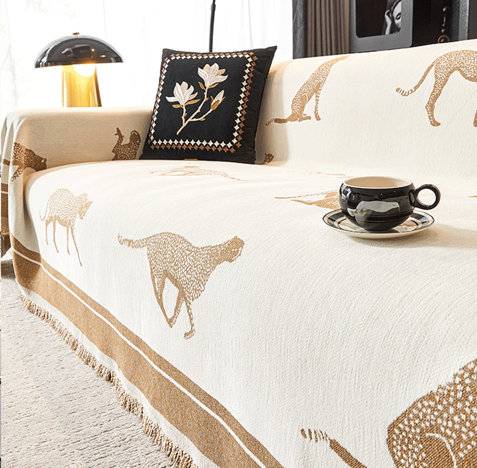 Safari Elegance Anti-Pilling Sofa Cover 12