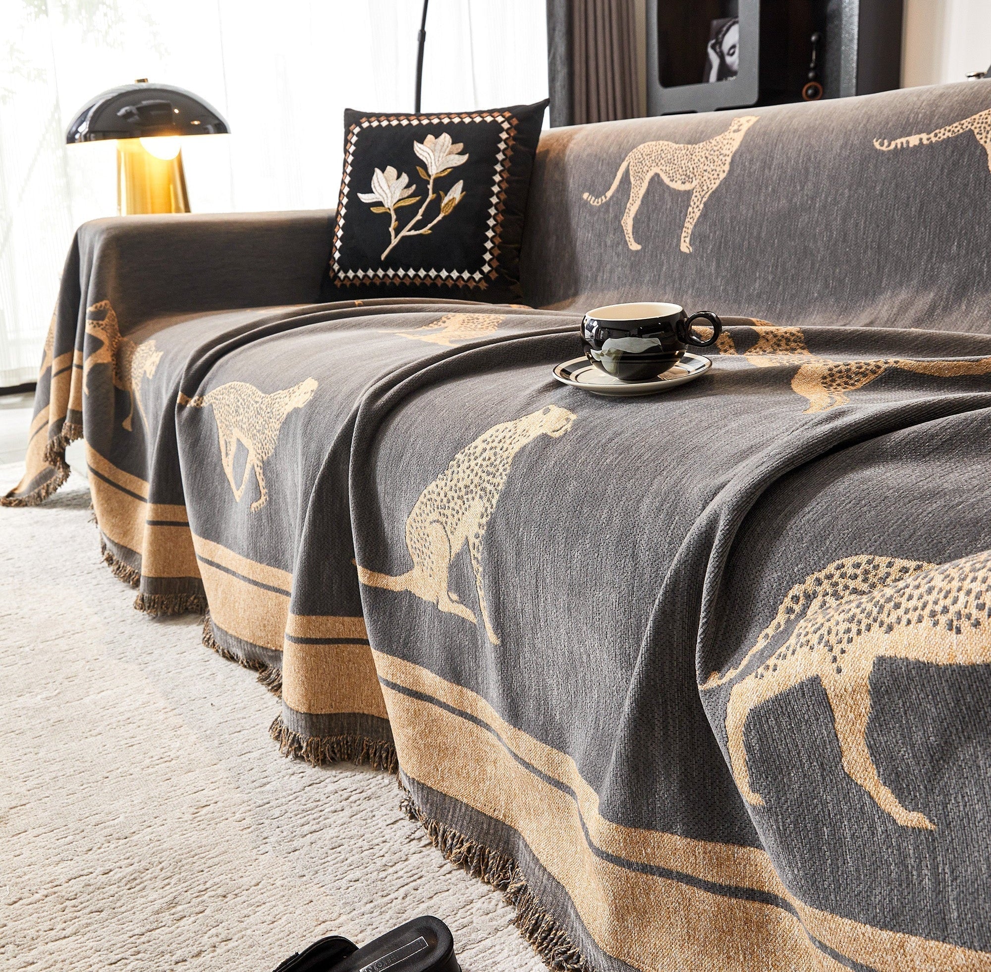 Safari Elegance Anti-Pilling Sofa Cover 7