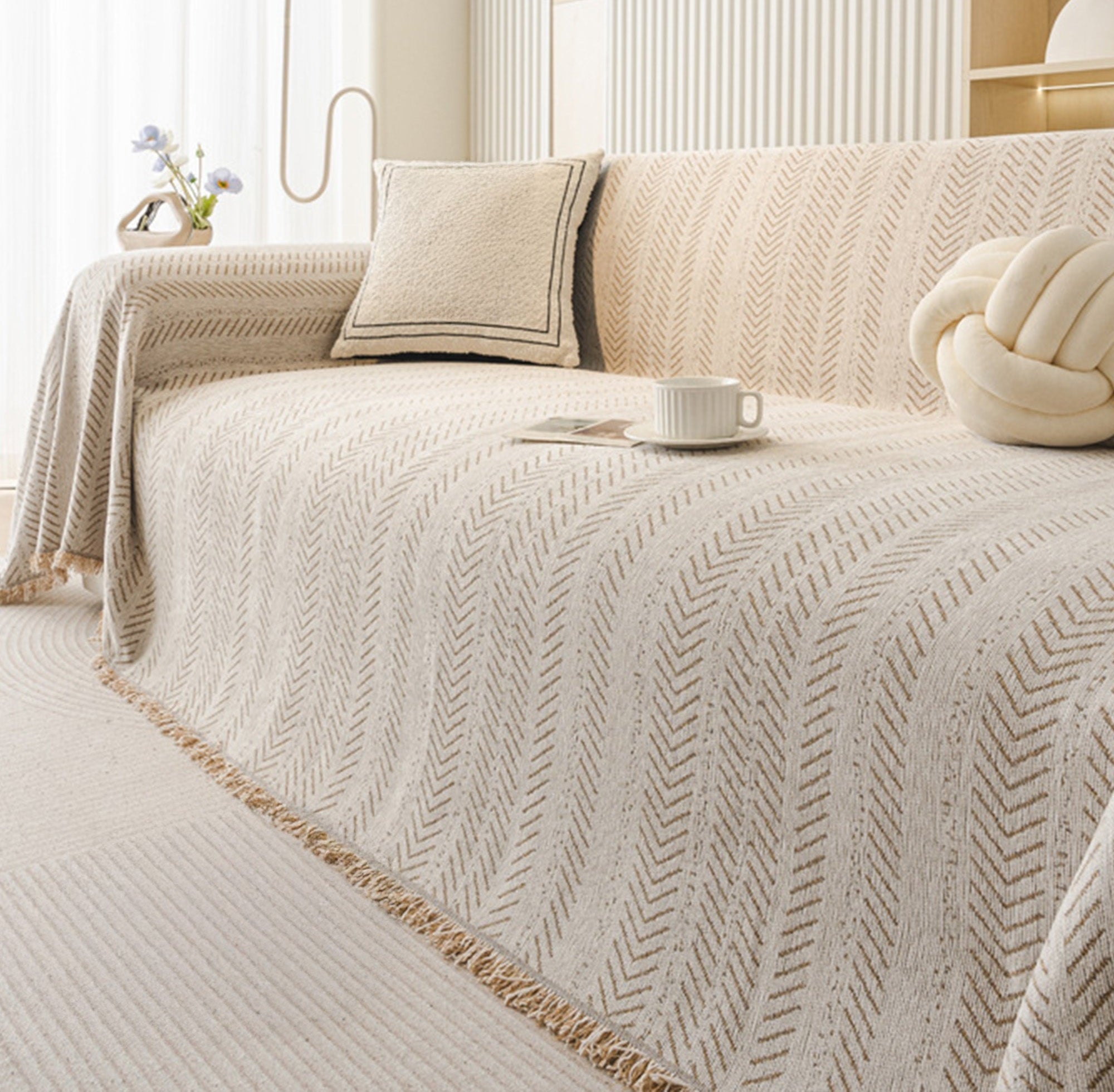 SnuggleTextile Washable Scratch-Resistant Sofa Cover 0