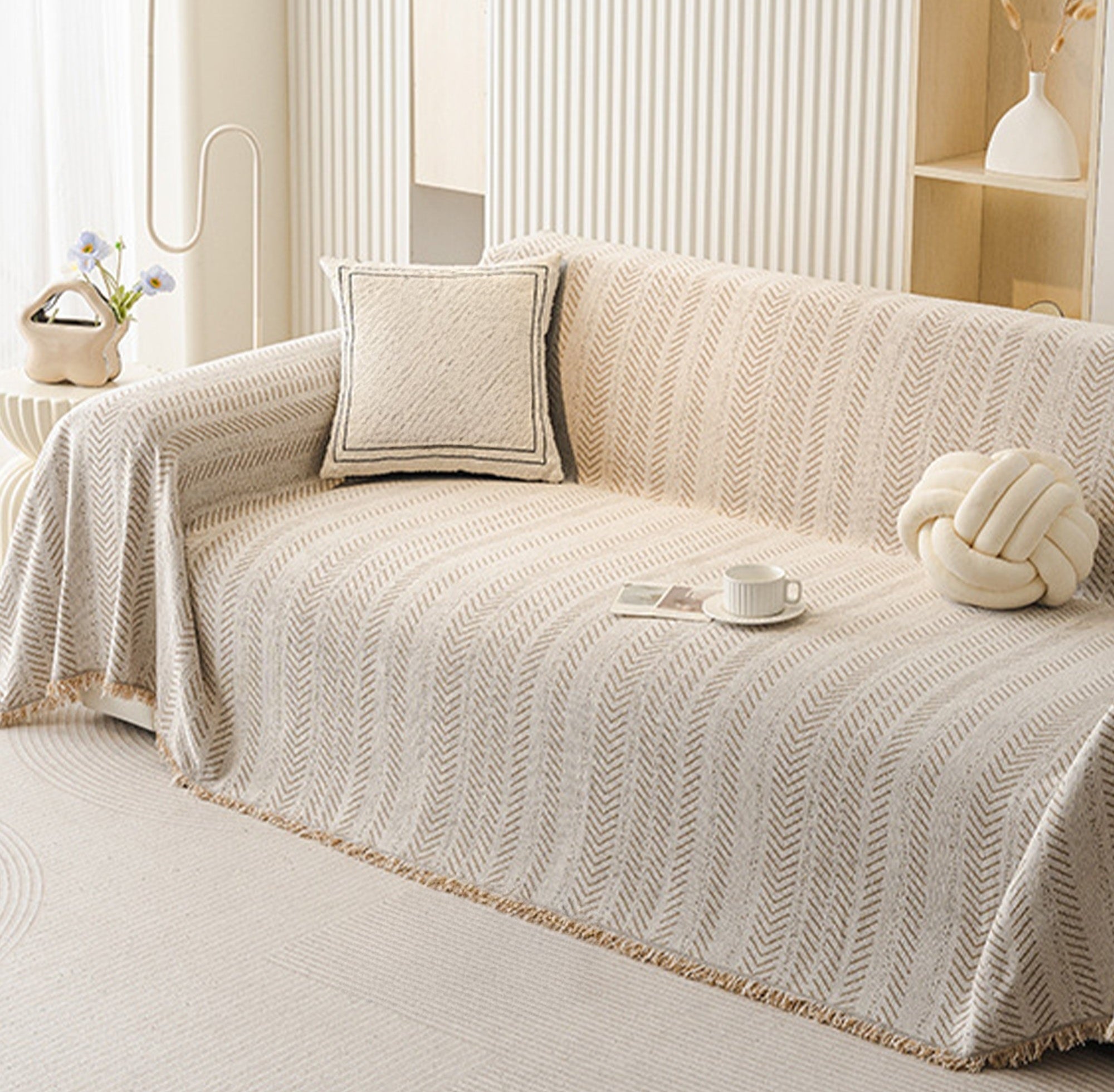 SnuggleTextile Washable Scratch-Resistant Sofa Cover 4