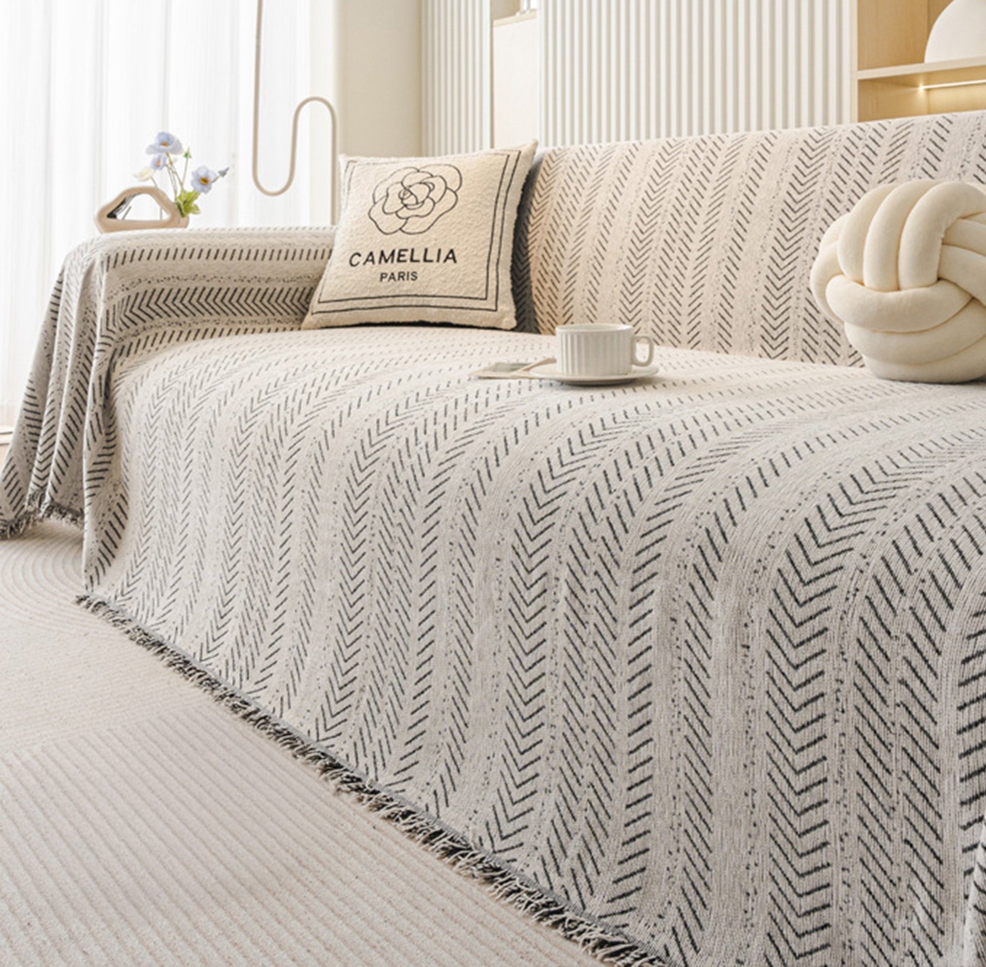 SnuggleTextile Washable Scratch-Resistant Sofa Cover 8