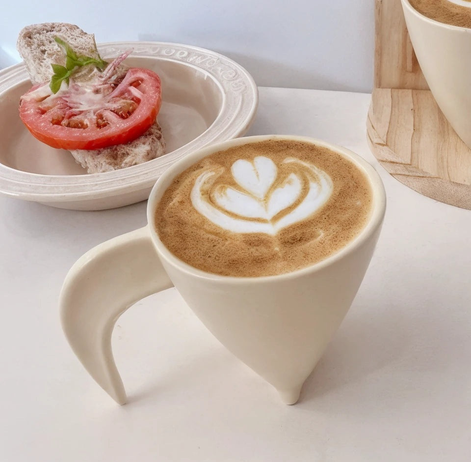 Son Riera | Unique Triangular Mug with Dual Handle Options for Stylish Beverage Enjoyment 1