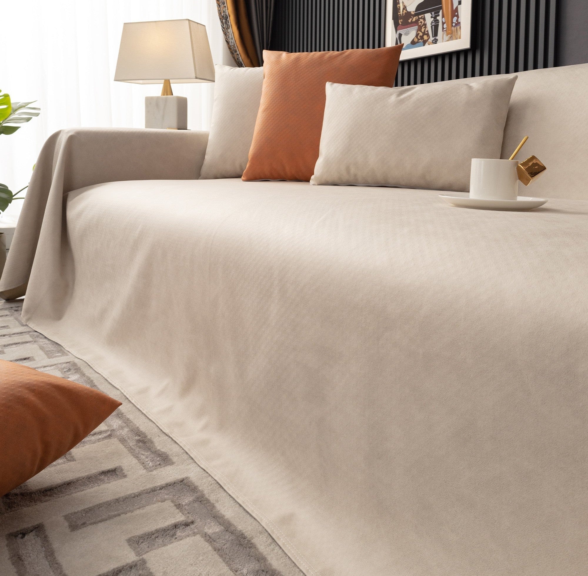 Waterproof, scratch-resistant, and non-slip sofa cover for pet owners 11