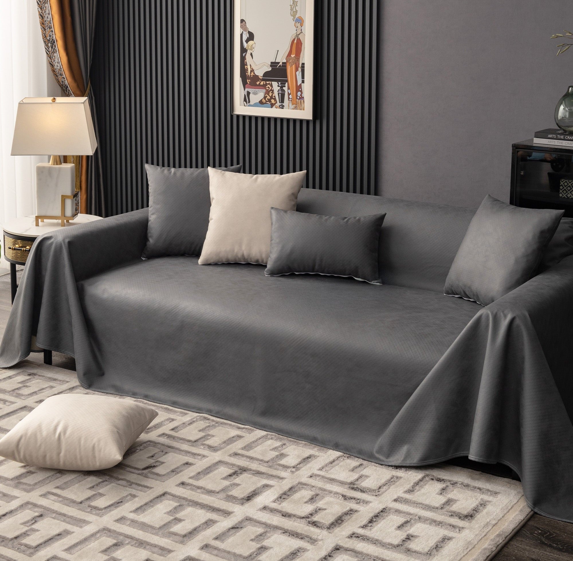 Waterproof, scratch-resistant, and non-slip sofa cover for pet owners 5