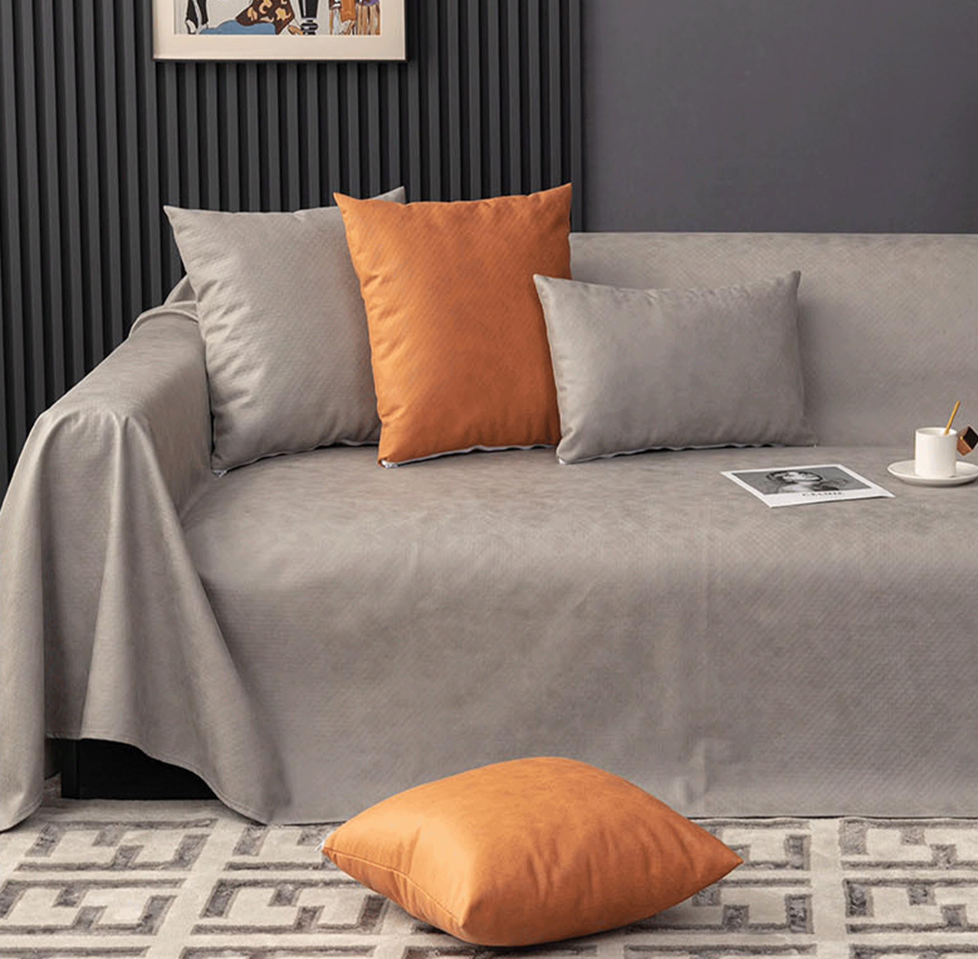 Waterproof, scratch-resistant, and non-slip sofa cover for pet owners 9