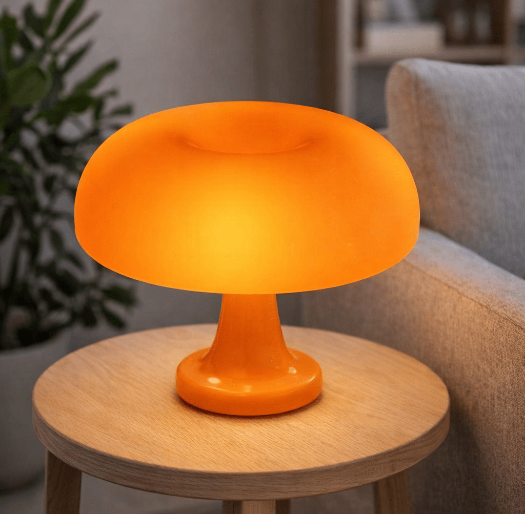 Navaro | Mushroom Table Lamp Acrylic with Soft Ambient Glow - white background