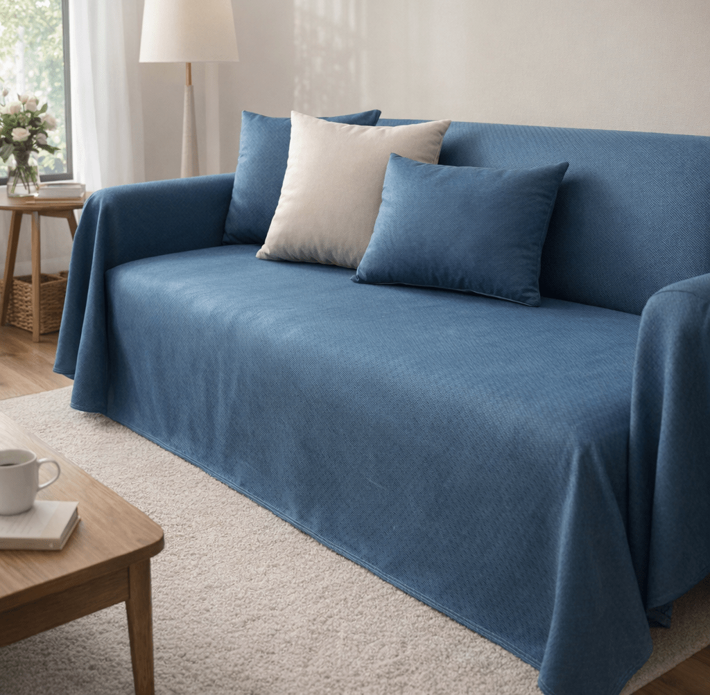 HarborShield | Waterproof Sofa Cover Durable Fabric with Non-Slip PVC Backing - white background