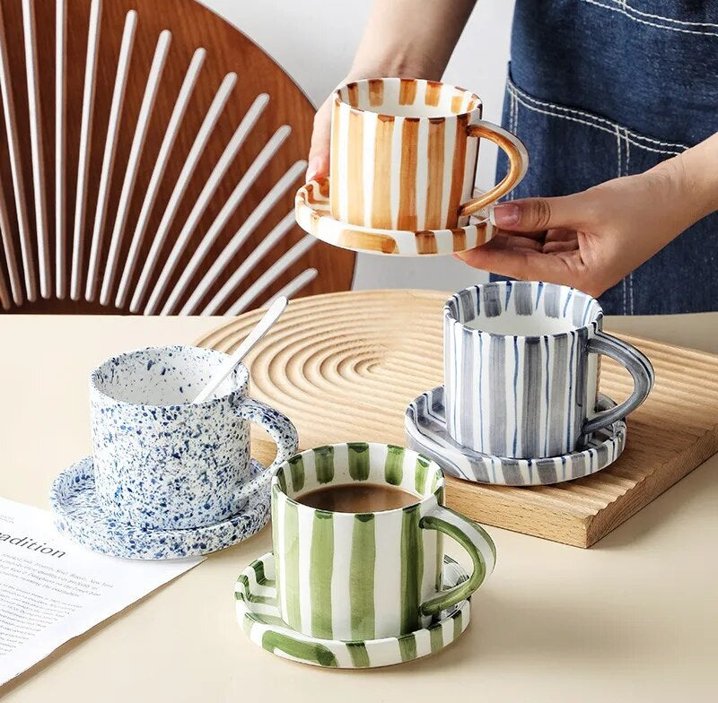 Handcrafted Ceramic Dinnerware Set with Organic Shapes for Elegant Dining 1