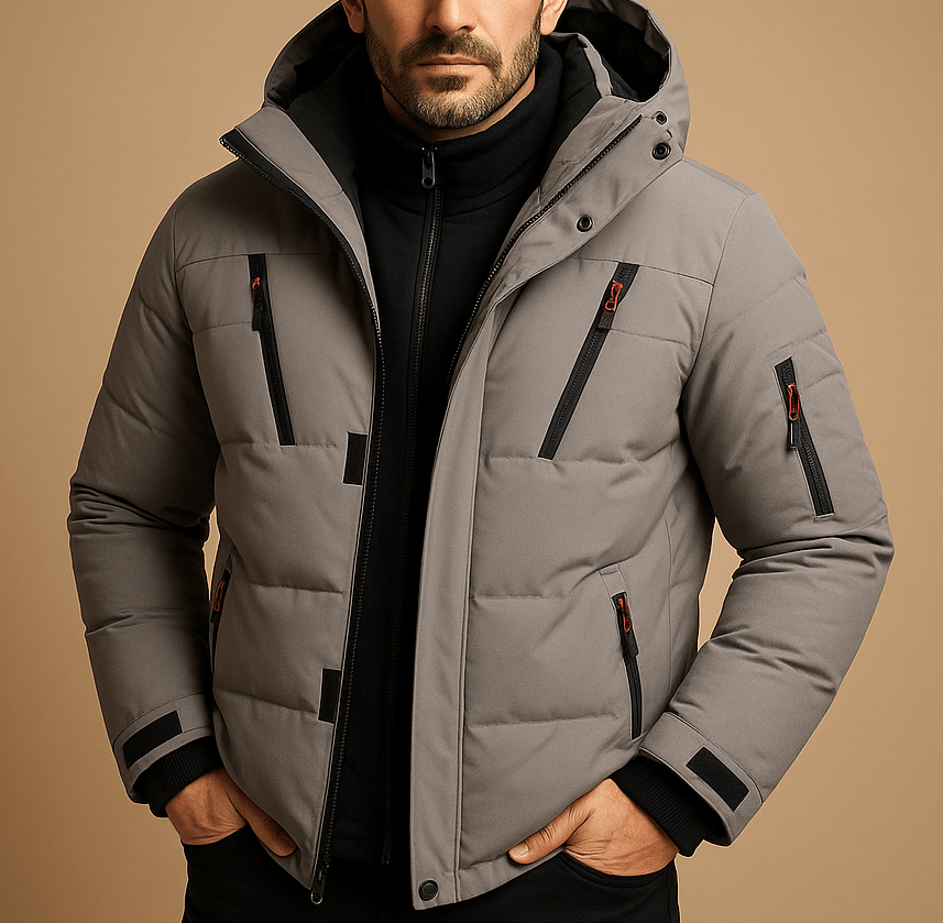 Men's Waterproof Winter Jacket with Warm Lining | Outdoor-Ready Design 1