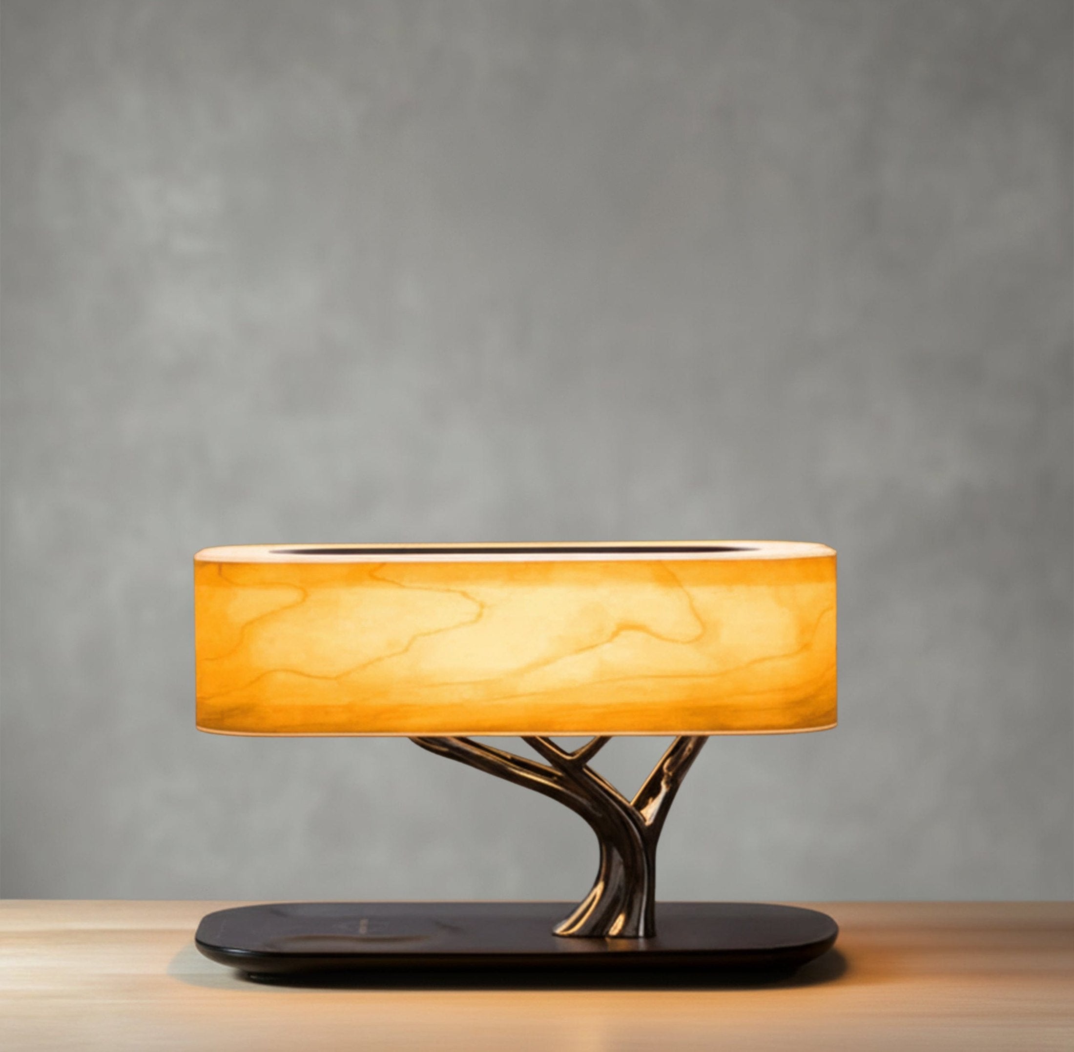 Modern Aesthetic | Table Lamp with Wireless Charging & Bluetooth Speakers for Stylish Living Room Decor 0
