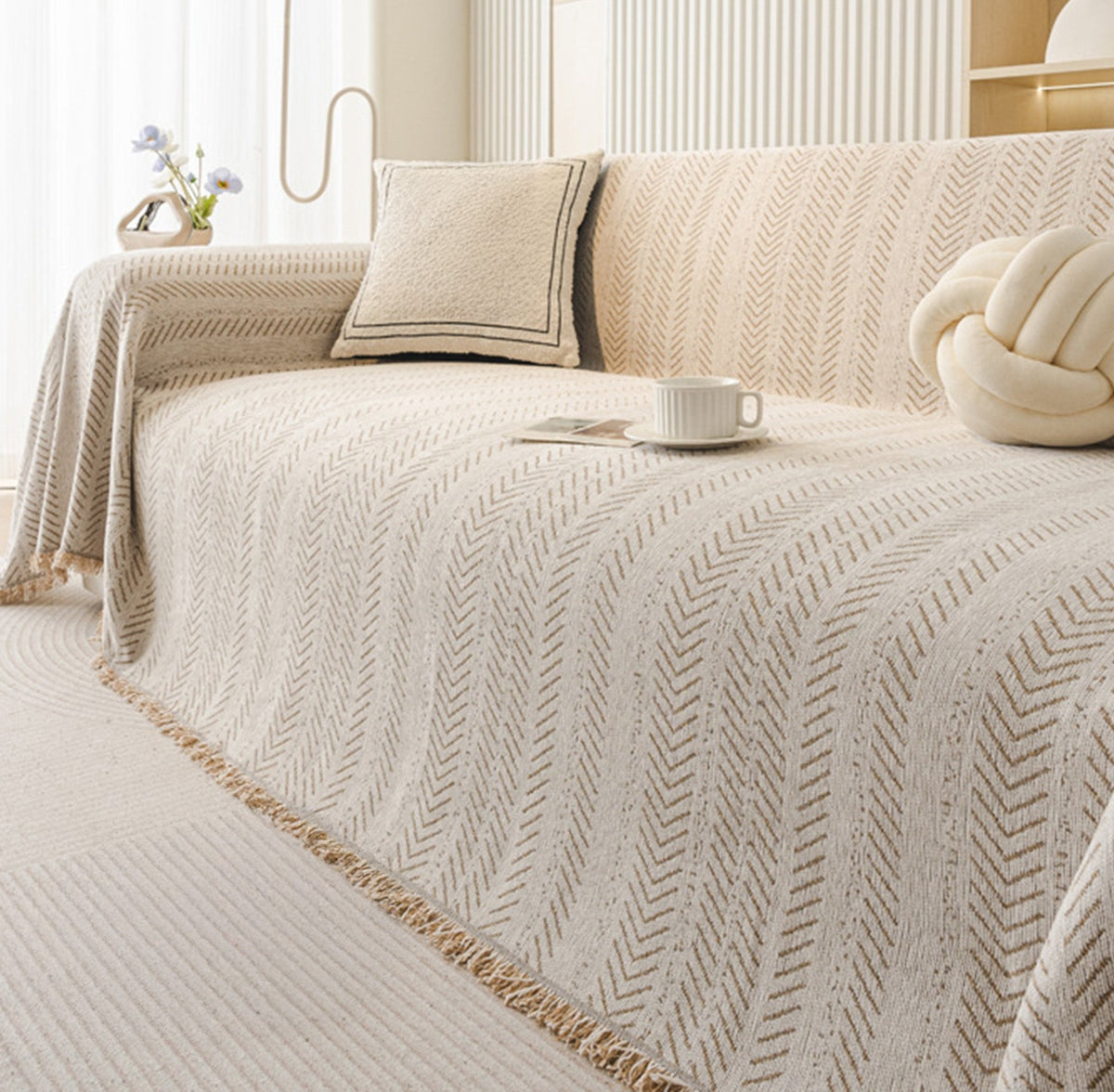 SnuggleTextile Washable Scratch-Resistant Sofa Cover 0