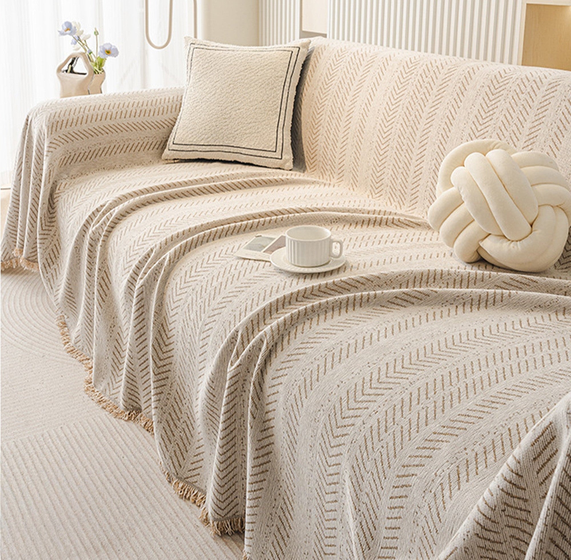 SnuggleTextile Washable Scratch-Resistant Sofa Cover 1