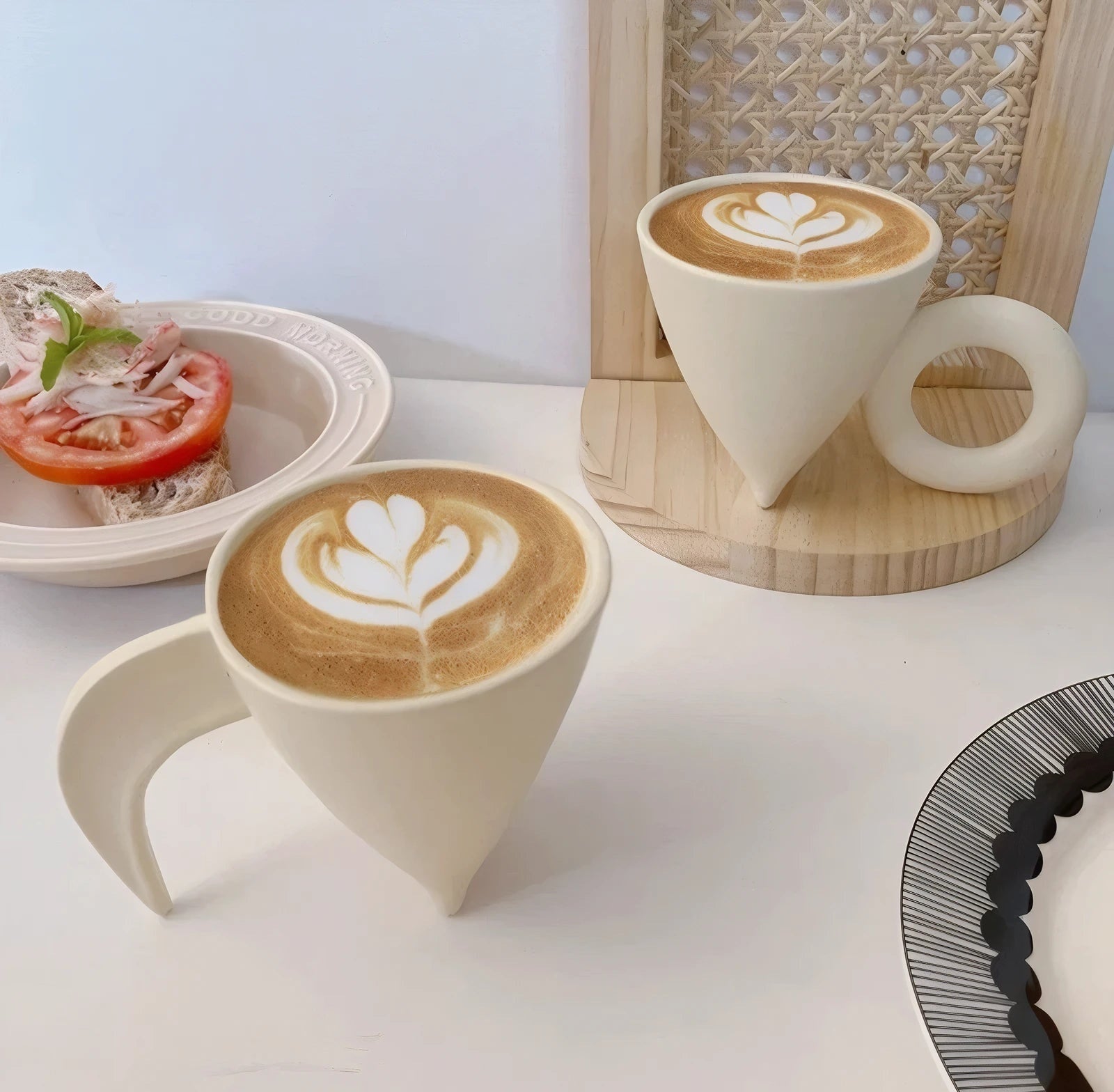 Son Riera | Unique Triangular Mug with Dual Handle Options for Stylish Beverage Enjoyment 0