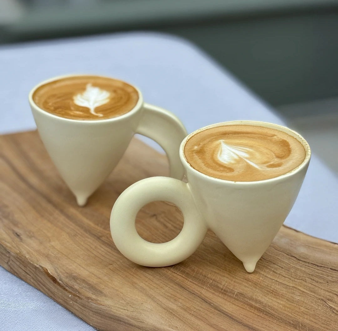 Son Riera | Unique Triangular Mug with Dual Handle Options for Stylish Beverage Enjoyment 3