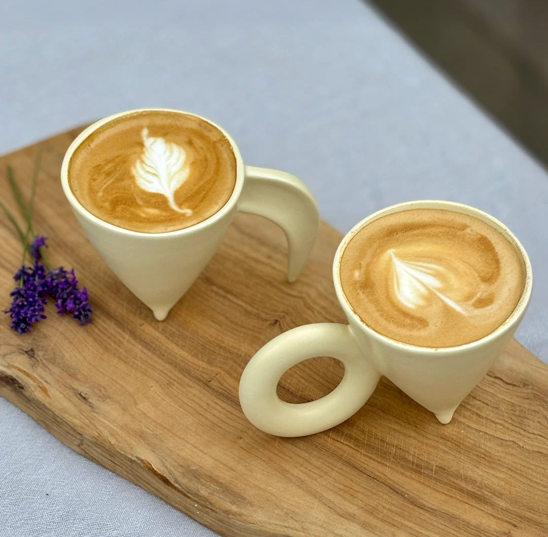 Son Riera | Unique Triangular Mug with Dual Handle Options for Stylish Beverage Enjoyment 4