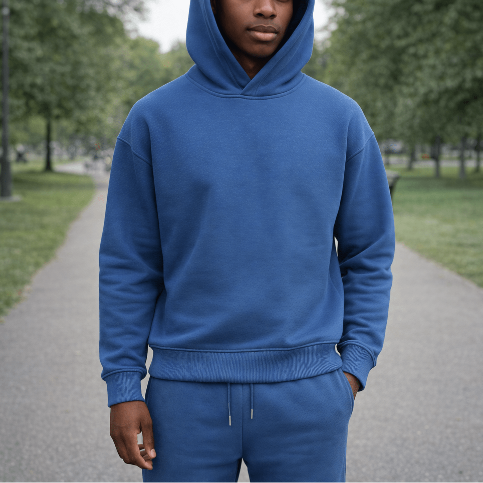 Crosby | Oversized Hoodie and Jogger Set Soft-Touch Fabric with Drawstring Hood - white background